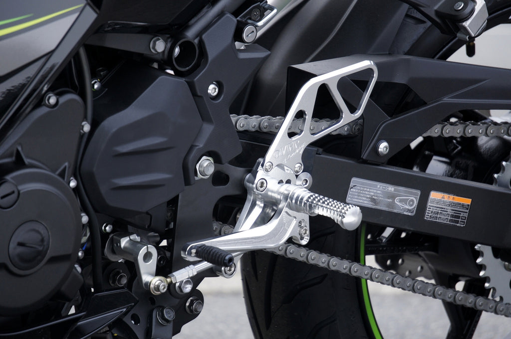 OVER Racing Rearset Kit 4-Position Silver Ninja250 (18) | 51-693-01 - image 1