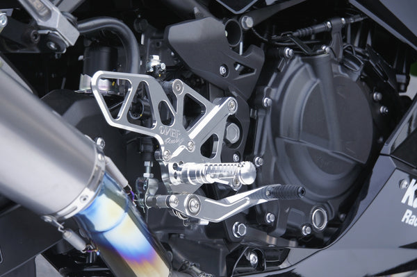 OVER Racing Rearset Kit 4-Position Silver Ninja250 (18) | 51-693-01 - image 3