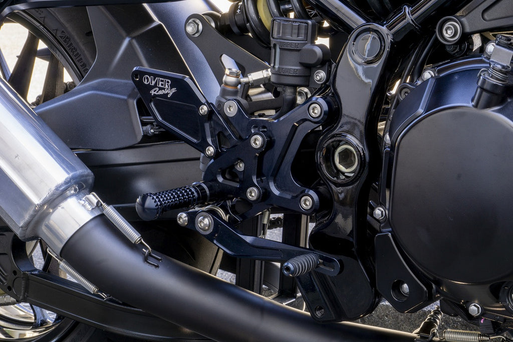 OVER Racing Rearset Kit 4-Position Black Z900RS (18-25) | 51-71-01B - image 1