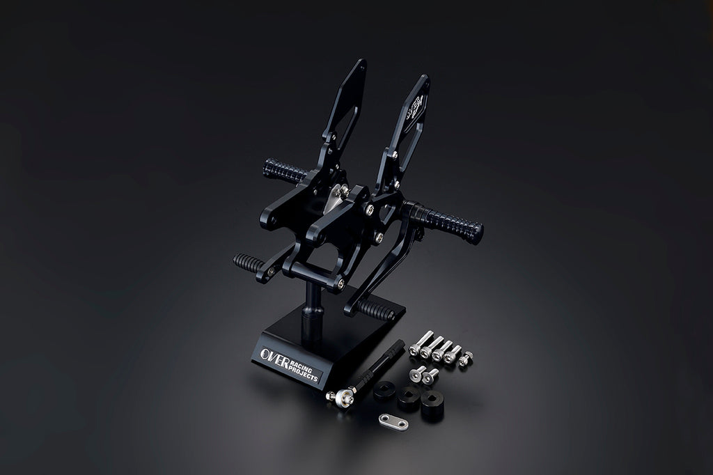 OVER Racing Rearset Kit 4-Position Type2 Black Z900RS (18-25) | 51-71-02B - image 1