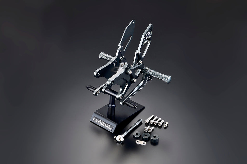OVER Racing Rearset Kit 4-Position Type2 Gunmetal Z900RS (18-25) | 51-71-02GM - image 1