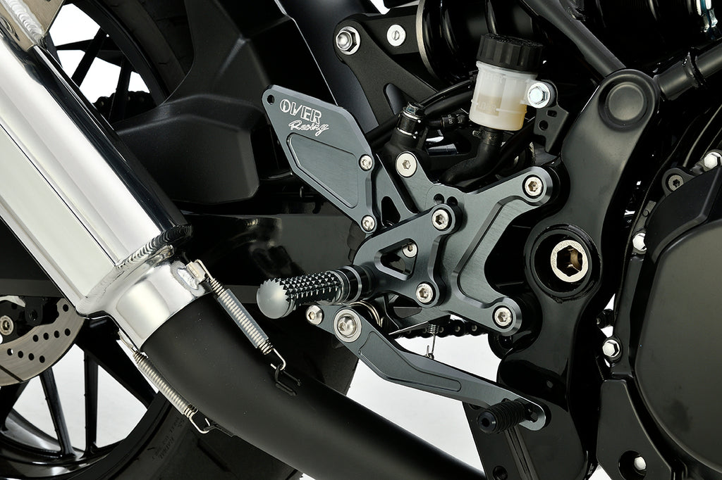 OVER Racing Rearset Kit 4-Position Type1 Gunmetal Z900RS | 51-713-01GM - image 1
