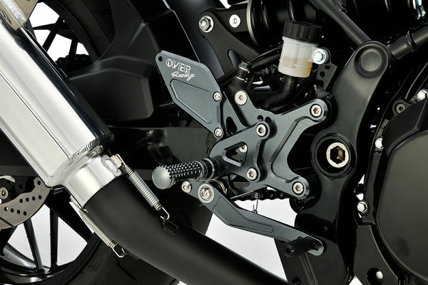 OVER Racing Rearset Kit 4-Position Type1 Gunmetal Z900RS | 51-713-01GM - image 1