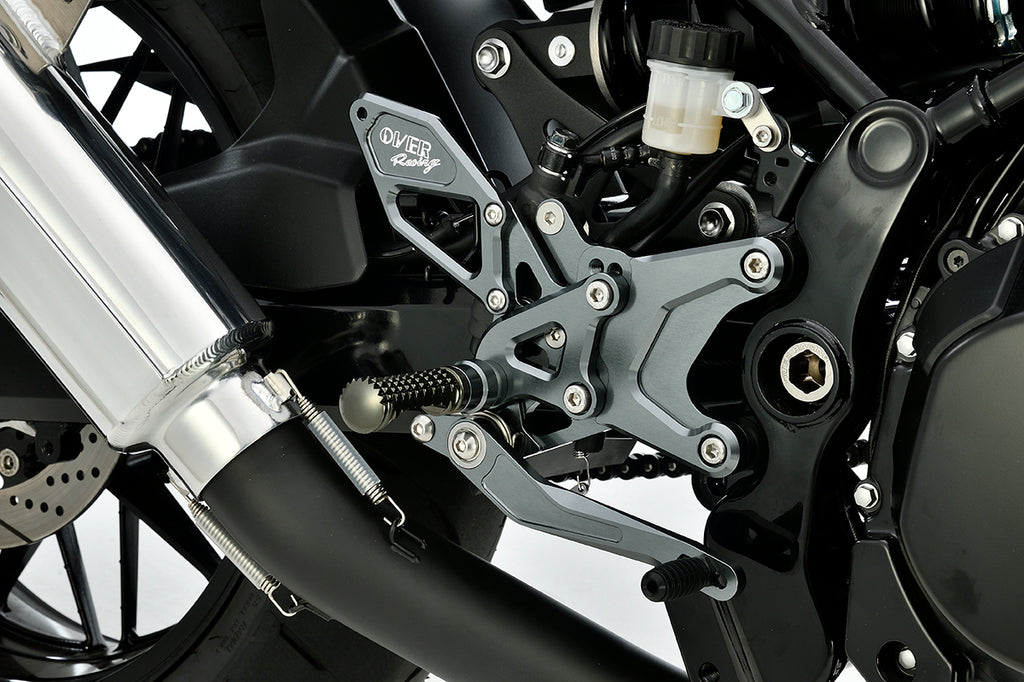 OVER Racing Rearset Kit 4-Position Type2 Gunmetal Z900RS | 51-713-02GM - image 1