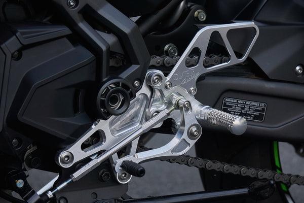 OVER Racing Rearset Kit 4-Position Black Ninja650 (17-) | 51-74-01B - image 1