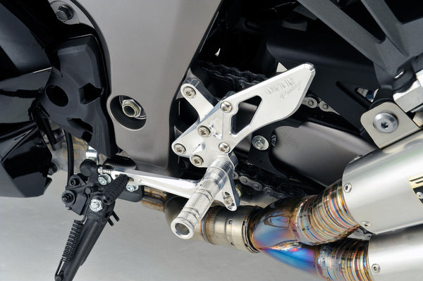 OVER Racing Rearset Kit 4-Position Silver Z1000/Ninja1000 | 51-792-01 - image 2