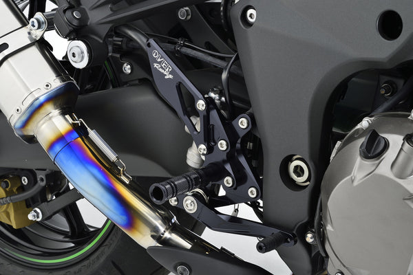 OVER Racing Rearset Kit 4-Position Black Z1000/Ninja1000 | 51-792-01B - image 1