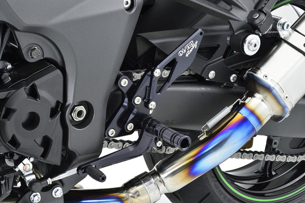 OVER Racing Rearset Kit 4-Position Black Z1000/Ninja1000 | 51-792-01B - image 2