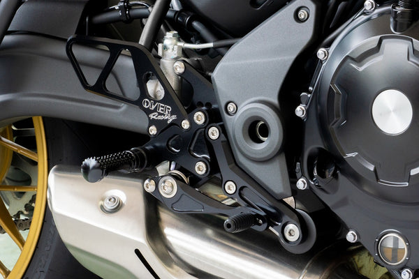 OVER Racing Rearset Kit 4-Position Black Z650RS (22-23) | 51-80-01B - image 1