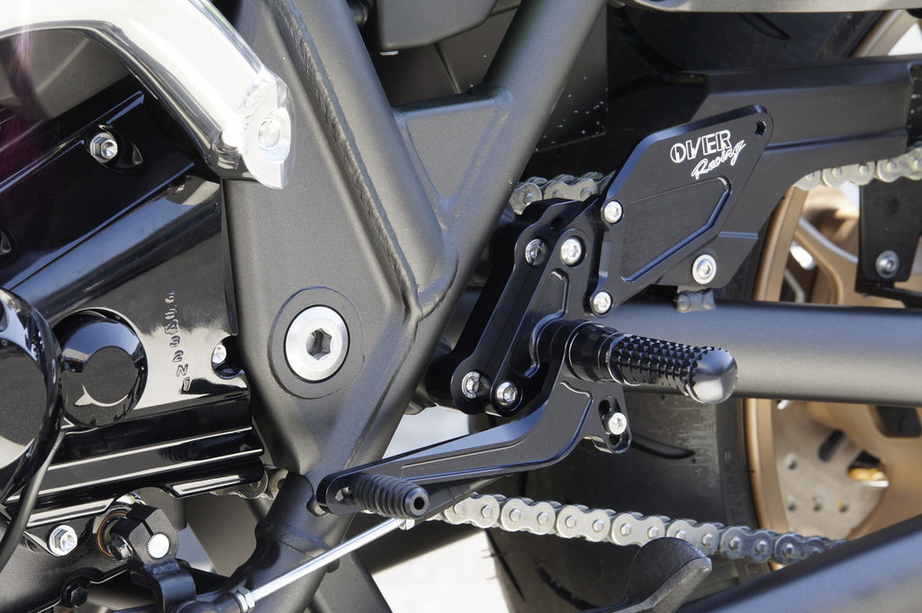 OVER Racing Rearset Kit 4-Position Type2 Black ZRX1200DAEG | 51-811-01B - image 1