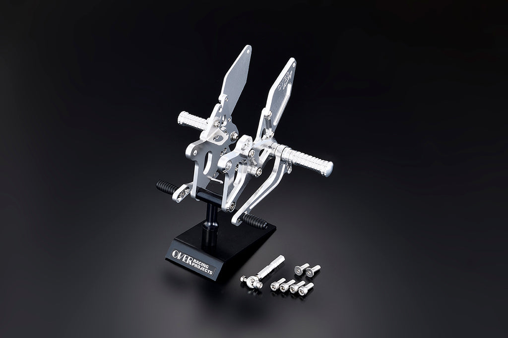 OVER Racing Rearset Kit 4-Position Silver Ninja ZX-25R/SE/25RR | 51-86-01 - image 1