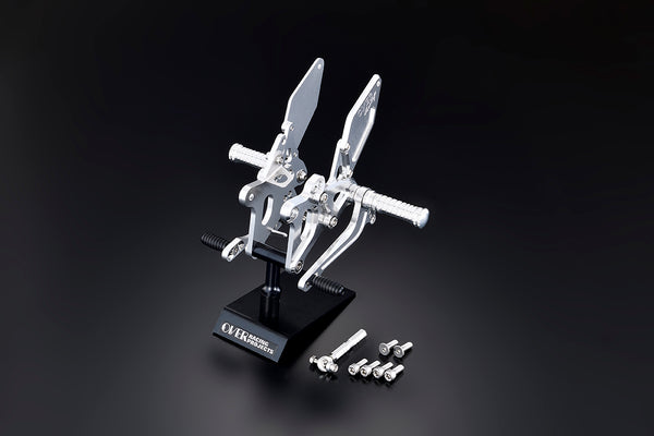 OVER Racing Rearset Kit 4-Position Silver Ninja ZX-25R/SE/25RR | 51-86-01 - image 1