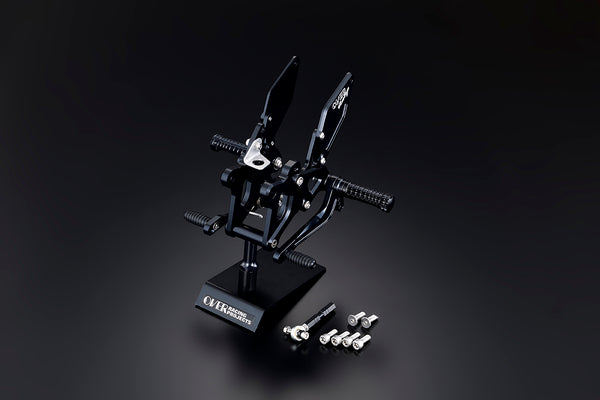 OVER Racing Rearset Kit 4-Position Black Ninja ZX-25R/SE/25RR | 51-86-01B - image 1