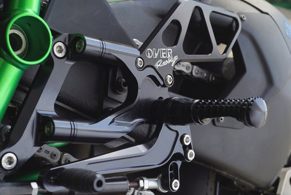 OVER Racing Rearset Kit 4-Position Black NinjaH2 | 51-87-01B - image 3