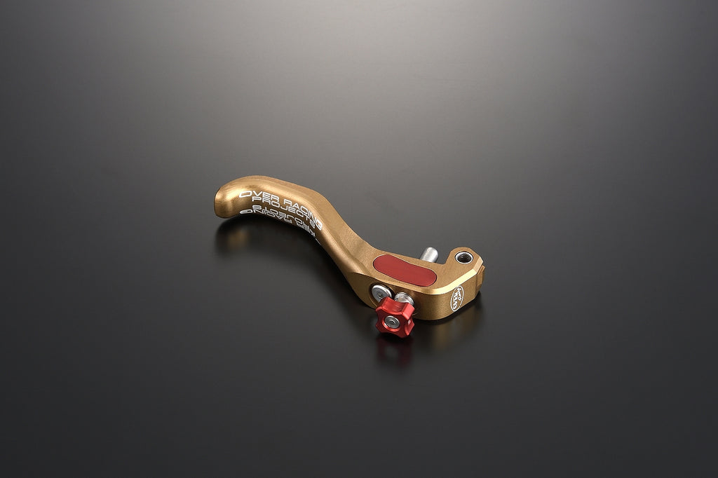 OVER Racing Brake Lever One-Finger Brown/RED YPJ-MT Pro(20-22) | 54-A01-01BR - image 1
