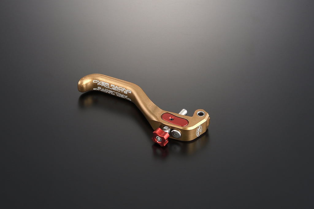 OVER Racing Two-Finger Brake Lever BRN/RED YPJ-MT Pro(20-22) | 54-A01-02BR - image 1