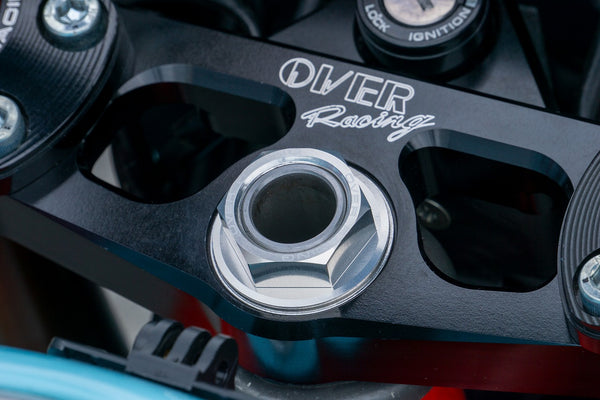 OVER Racing Top Yoke Center Nut Silver GROM/Monkey125/DAX125 | 55-012-03 - image 2