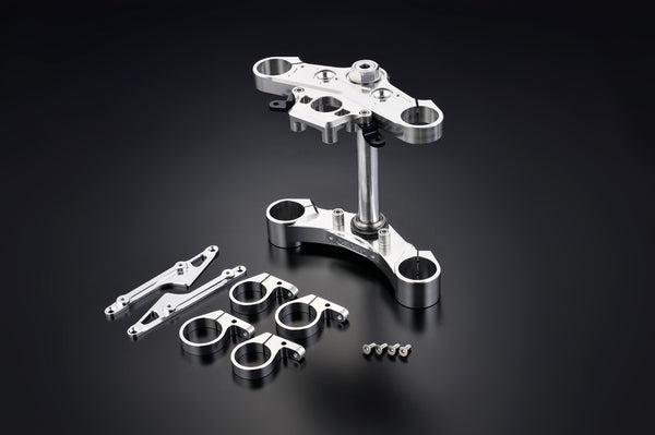 OVER Racing Inverted Fork Triple Clamp Kit Short Offset Silver CT125(20-22)(23-) - image 2