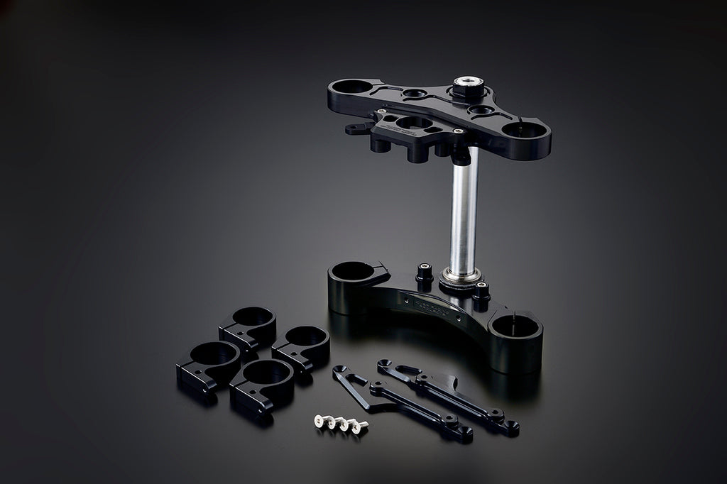 OVER Racing Inverted Fork Triple Clamp Kit Wide Offset Black CT125(20-22)(23-) - image 1