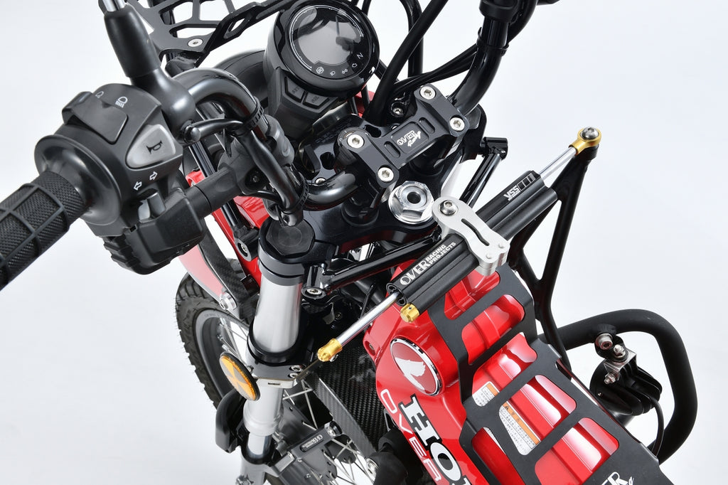 OVER Racing Inverted Fork Triple Clamp Kit Short Offset Black CT125(20-22)(23-) - image 1