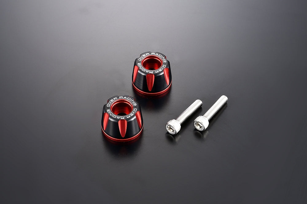 OVER Racing Bar Ends Type2 for M6 Black/Red - image 1