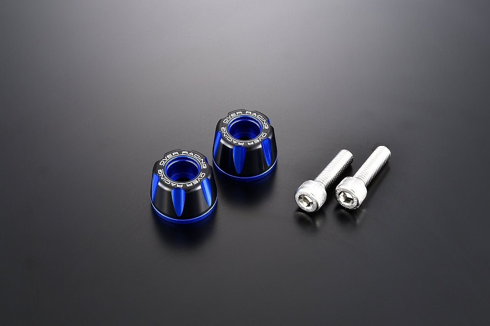 OVER Racing Bar Ends Type2 for M8 Black/Blue - image 1