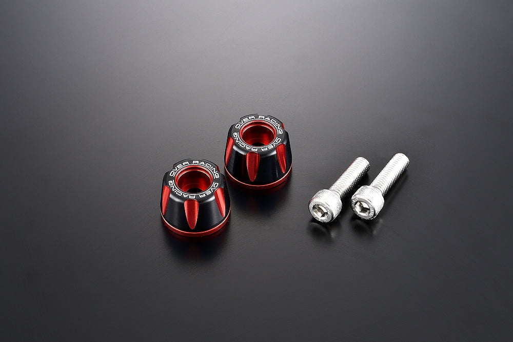 OVER Racing Bar Ends Type2 for M8 Black/Red - image 1
