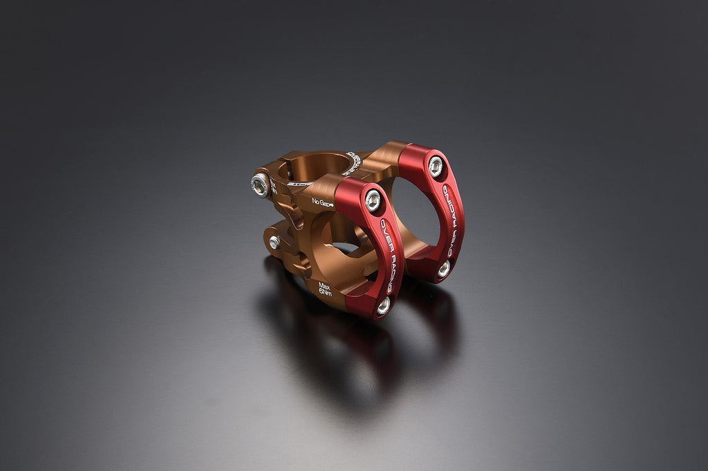 OVER Racing MTBTriple Clamp 35/35mm Brown/Red YPJ-MT Pro(20-22) - image 1