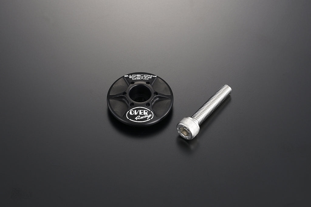 OVER Racing Stem Cap Black YPJ-MT Pro(20-22) - image 1