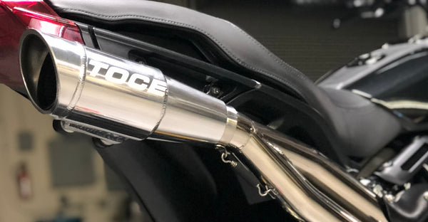 TOCE High Mount 2-1 Visor Tip Full Exhaust System- Indian FTR1200