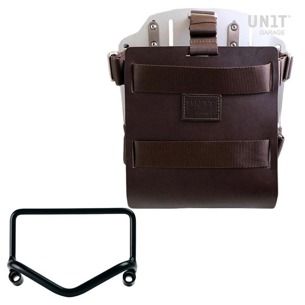 Unit Garage U085+U000+3401 Carrying system in aluminum with adjustable leather front, Quick Release System and frame
