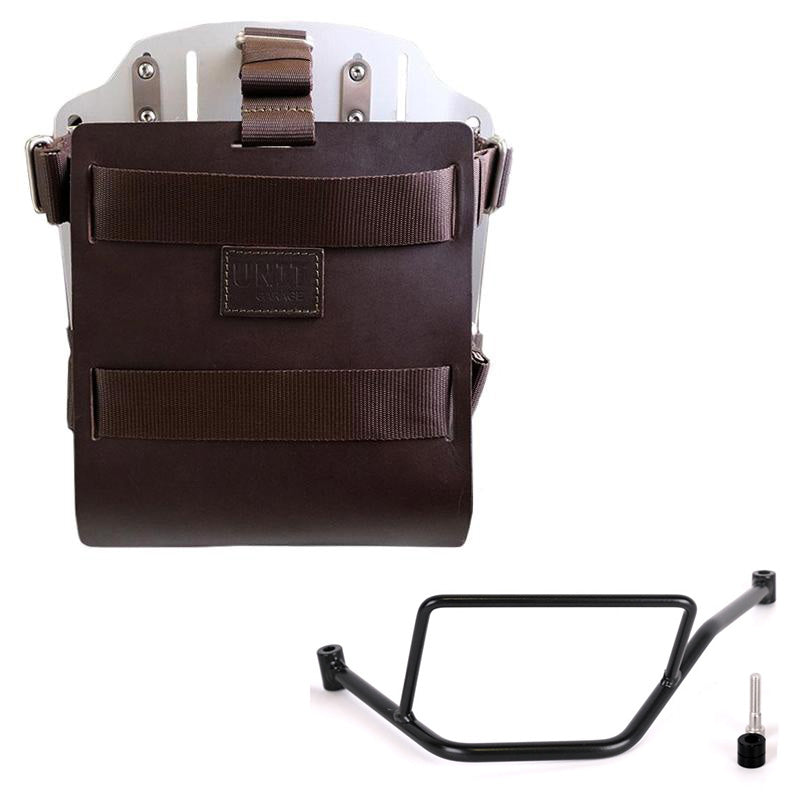 Unit Garage U085+U000+5501SX Carrying system in aluminum with adjustable leather front and Quick Release System + Left Frame BMW F450GS