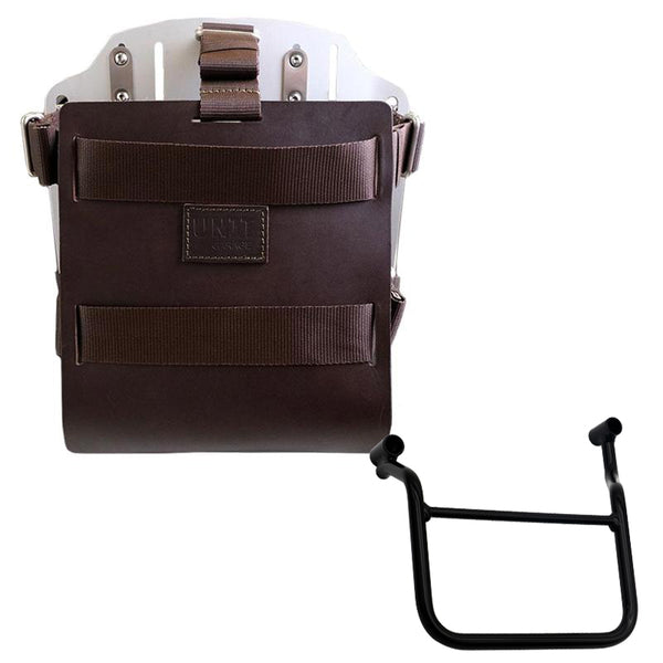 Unit Garage U085+U000+4181SX Carrying system in aluminum with adjustable leather front and Quick Release System + Left Frame Honda Transalp 750 (2023 until now)