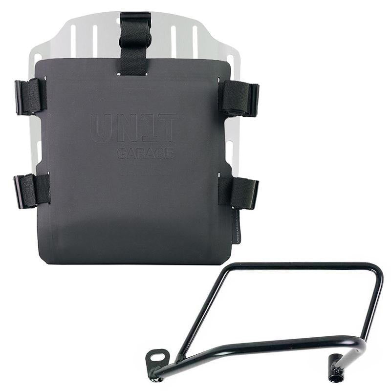 Unit Garage UG007+U000+1021SX_ Aluminum bag holder with adjustable front in Hypalon and Quick Release System + Lest subframe Kawasaki Z650RS - Z900RS 