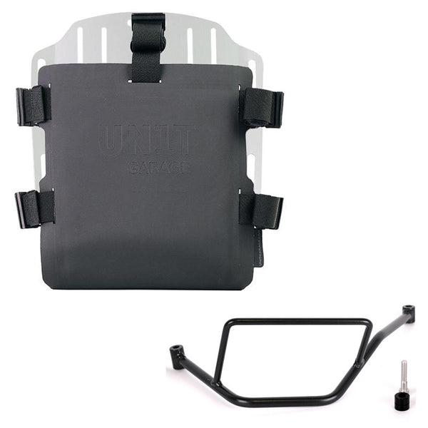 Unit Garage UG007+U000_+5501SX Carrying system in aluminum with adjustable Hypalon front and Quick Release System + Left Frame BMW F450GS