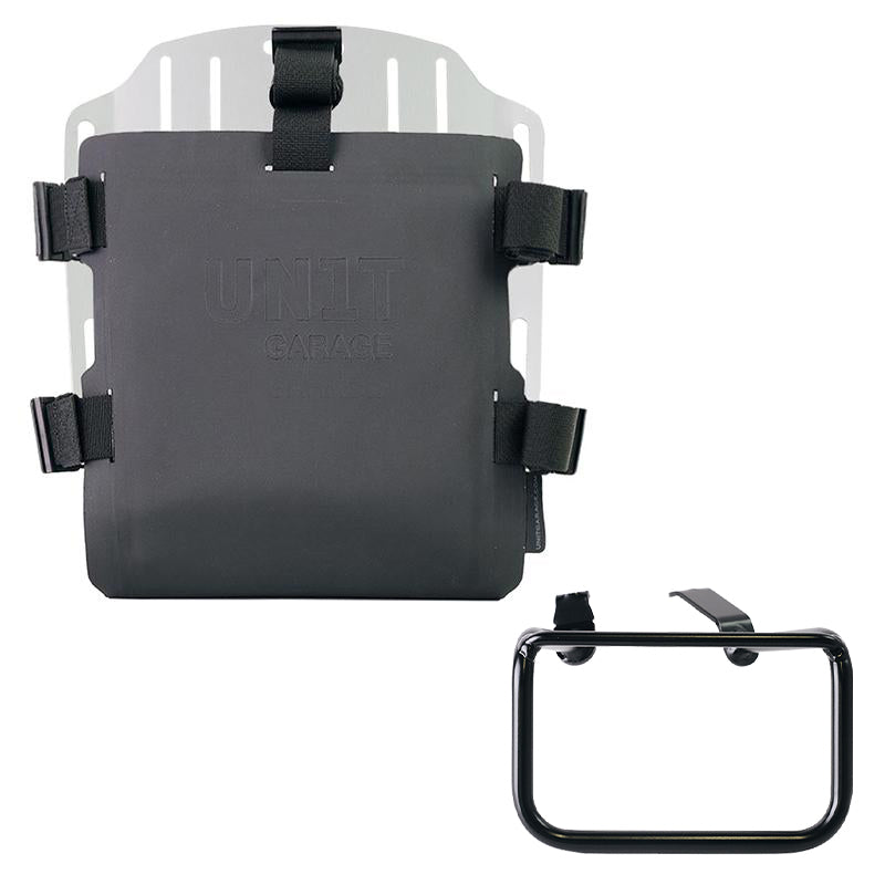 Unit Garage UG007+U000_+5001SX Carrying system in aluminum with adjustable Hypalon front and Quick Release System + Left Frame BMW R12 G/S