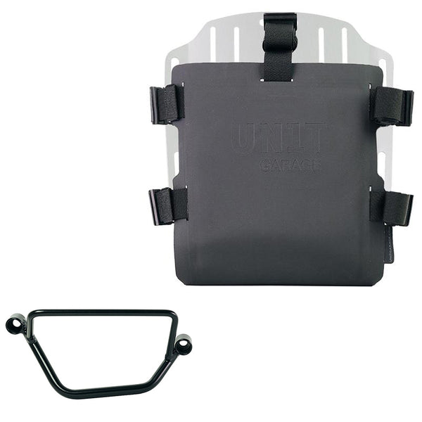 Unit Garage UG007+U000_+4161DX Carrying system in aluminum with adjustable Hypalon front and Quick Release System + Right Frame Honda GB350S