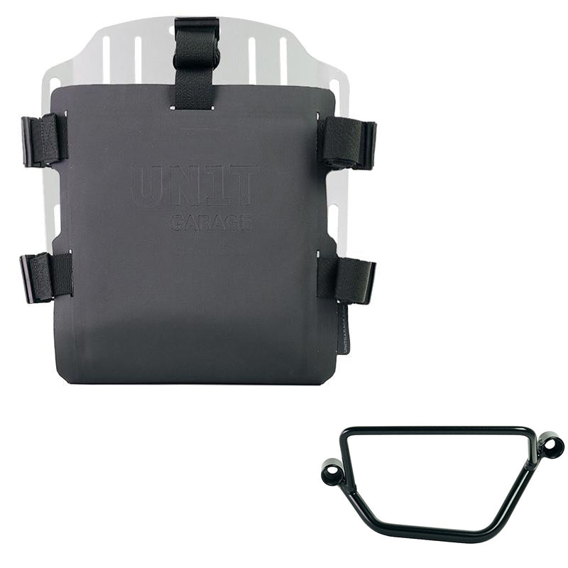 Unit Garage UG007+U000_+4161SX Carrying system in aluminum with adjustable Hypalon front and Quick Release System + Left Frame Honda GB350S