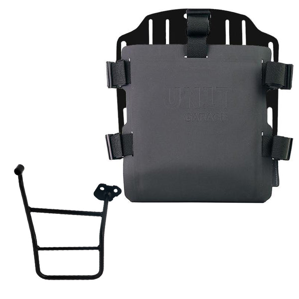Unit Garage UG007+U000_+4701DX Carrying system in aluminum with adjustable Hypalon front and Quick Release System + Right Frame KTM 1290/1390 Super Adventure S-R