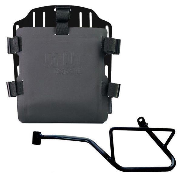 Unit Garage UG007+U000_+2231SX Carrying system in aluminum with adjustable Hypalon front and Quick Release System + Left Frame Moto Guzzi V7 EURO5 PLUS (2025 until now)