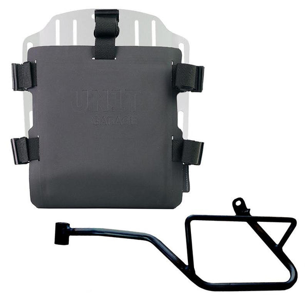Unit Garage UG007+U000_+2231SX Carrying system in aluminum with adjustable Hypalon front and Quick Release System + Left Frame Moto Guzzi V7 EURO5 PLUS (2025 until now)