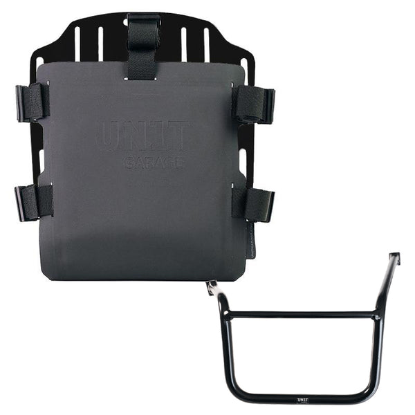 Unit Garage UG007+U000+2280SX Carrying system in aluminum with adjustable Hypalon front and Quick Release System + Left subframe Guzzi V85TT (2024 until now)