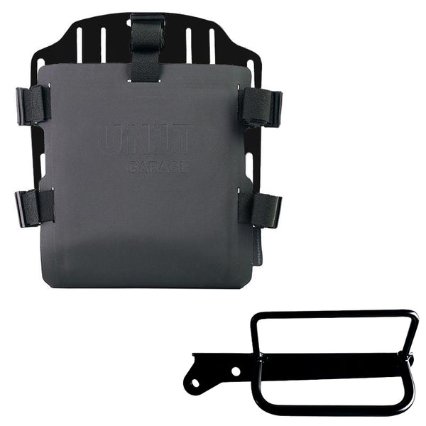 Unit Garage UG007+U000_+3860SX Carrying system in aluminum with adjustable Hypalon front and Quick Release System + Left Frame Royal Enfield