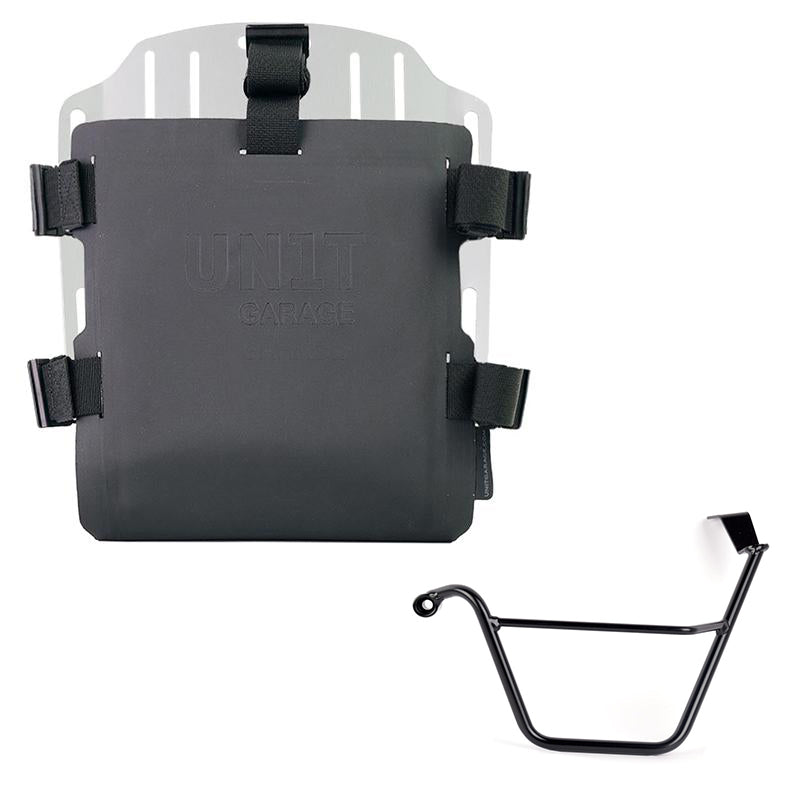 Unit Garage UG007+U000_+3171SX Carrying system in aluminum with adjustable Hypalon front and Quick Release System + Left Subframe Triumph Street Scrambler 900 (2026 until now)