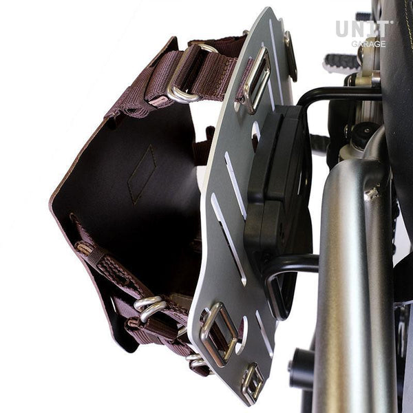 Unit Garage U085+U000+3500DX Carrying system in aluminum with adjustable leather front, Quick Release System and frame