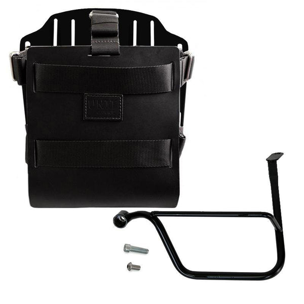Unit Garage U085+U000+1020SX Carrying system in aluminum with adjustable leather front, Quick Release System + Left frame Triumph Speed Twin 1200 & RS (2019-2024)