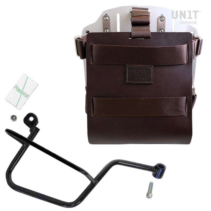Unit Garage U085+U000+2213DX Carrying system in aluminum with adjustable leather front, Quick Release System and frame