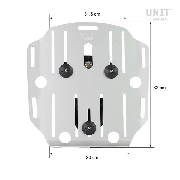 Unit Garage UG007+U000+1005SX_ Aluminum bag holder with adjustable front in Hypalon and Quick Release System + subframe
