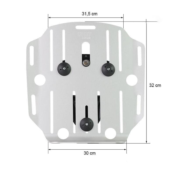 Unit Garage UG007+U000+1021SX_ Aluminum bag holder with adjustable front in Hypalon and Quick Release System + Lest subframe Kawasaki Z650RS - Z900RS 
