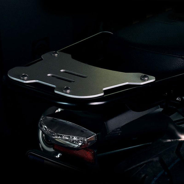 Unit Garage 4203_BL Rear luggage rack with passenger grip Triumph Scrambler 400 X (black colour) 